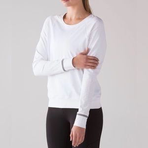 Lululemon Mind Over Miles Long Sleeve. White. Size 6.